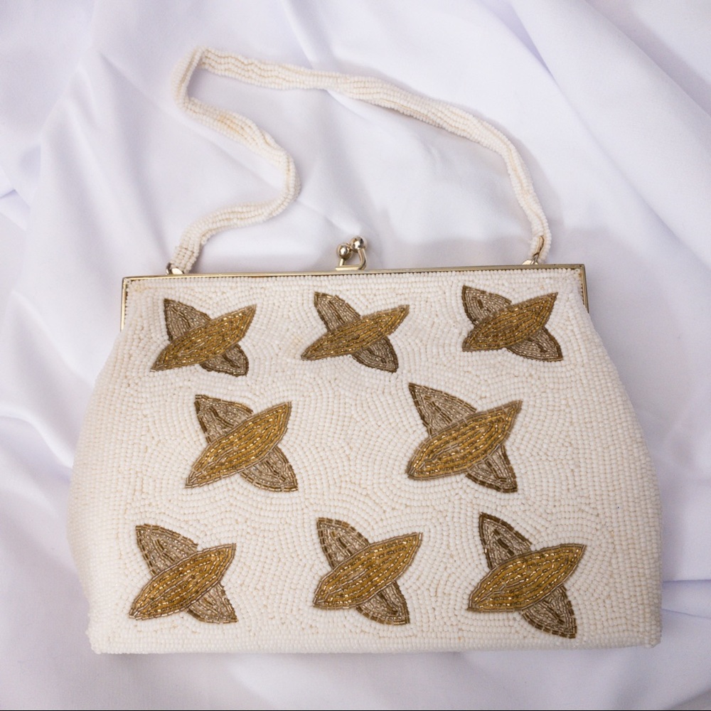 VINTAGE Beaded Evening Bag Purse Clutch Korea